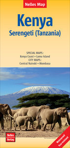 Nelles Map Landkarte Kenya - Serengeti (Tanzania) | Kenia - Serengeti (Tansania) | Kenya - Serengeti (Tanzanie) | Kenia - Serengueti (Tanzania). 1:1'100'000